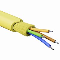 Кабель волоконно-оптический, распределительный, арамидные упрочняющие нити, для внутренней прокладки, нг(A)-HFLTx, 4 ОВ, категория O | код RNDT9C4YL03 | DKC