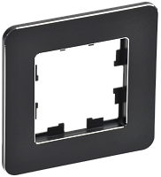 BRITE Рамка 1-мест. РУ-1-1-Бр металл черн. RE IEK | код BR-M12-M-01-K02 | IEK