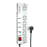 Сетевой фильтр Energenie SISN-SILVER-10 3м, 10А, серебристый | код SISN-SILVER-10 | Energenie