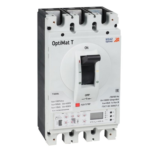 Выключатель автоматический OptiMat T630V ETE 630A 3P | код 356746 | КЭАЗ