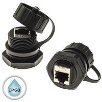 Разъём герметичный SZC RJ45M25Z0-6BG, 10BASE-T,100 BASE-T, 1000 BASE-T | код 107886 | SZC