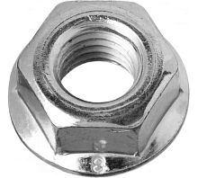 Гайка DIN6923 М10 шестигранная оцинкованная с фланцем | код 326587 | Руфкомплект (упак.2200 шт.)