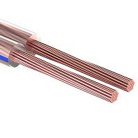 Кабель акустический REXANT 2х0,50 мм кв, прозрачный BLUELINE, бухта 100 м | код 01-6203-3 | REXANT