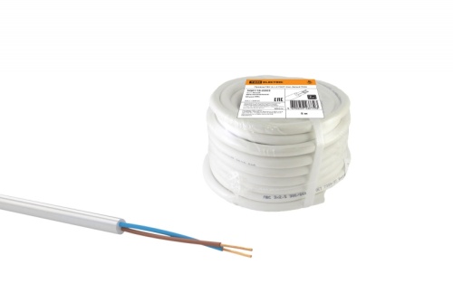 Провод ПВС 2х1.5 ГОСТ (бухта 5м) белый | код SQ0118-0003 | РЭМЗ ТМ Провод ПВС 2х1.5 ГОСТ (бухта 5м) белый | код SQ0118-0003 | РЭМЗ ТМ