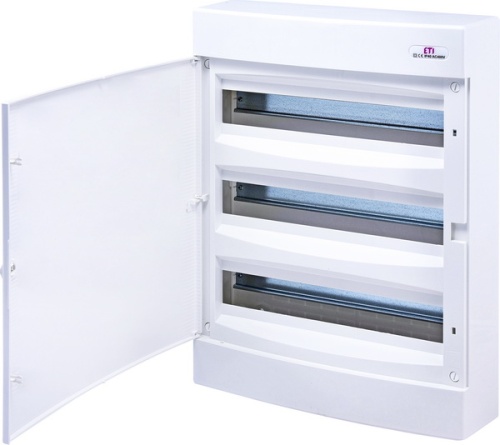 Щит наружн. распределительный ECT 3x18PO (54мод.белая дверь), пластик | код 001101041 | ETI