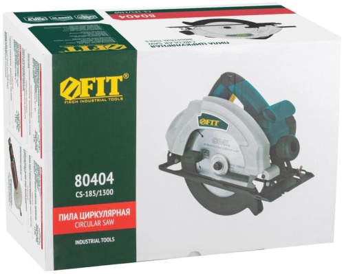 Пила дисковая 1300Вт 4500об/мин 185/20мм железная опора FIT 80404 фото 3