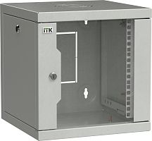 ITK LINEA WS Шкаф 10" 9U 320х310мм дверь обзорная со стеклом серый | код LWS3-09U33-GF | IEK