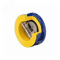 Клапан обратный чугунный двухстворчатый 407A 80 Ру16 Тмакс 100С межфланцевый створки чугун | код 407A080C56 | Zetkama