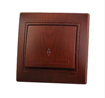 Мира Выключатель проходной вишня | код 701-0601-105 | Lezard