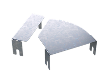 Крышка д/угла гор.изм.CPO 0-44 осн.100 | код 38010INOX | DKC