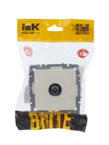 BRITE Розетка TV оконечная РТВ11-0-БрЖ жемчуг | код BR-A10-O-K36 | IEK фото 4