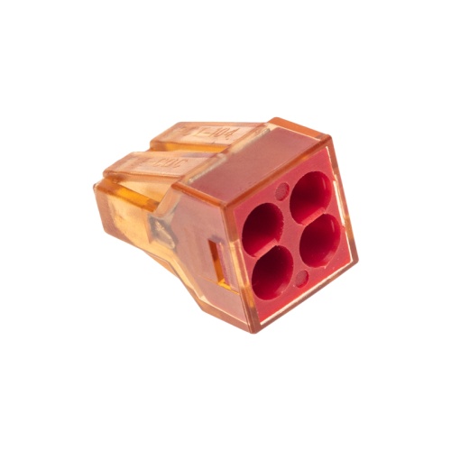 Экспресс-клемма СМК 773-604 с пастой, 4-проводная 0,75-4 мм? (50 шт/уп) REXANT | код 07-5275 | REXANT Экспресс-клемма СМК 773-604 с пастой, 4-проводная 0,75-4 мм? (50 шт/уп) REXANT | код 07-5275 | REXANT