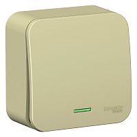 BLANCA О/У 1-клавишный ПЕРЕКЛЮЧАТЕЛЬ (cх.6) с подсв.ИЗОЛ.ПЛ,10А,250B,БЕЖЕВЫЙ | код BLNVA106117 | Systeme Electric