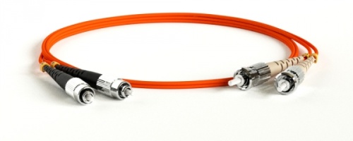 Патч-корд волоконно-оптический (шнур) MM 62.5/125 FC-ST 2 мм duplex LSZH 30 м, Hyperline FC-D2-62-FC/PR-ST/PR-H-30M-LSZH-OR | код 247590 | Hyperline