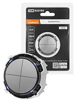 Выключатель 4-кл. 16А 250В проходной кнопочный механизм платина, Байкал TDM | код SQ1819-0329 | TDM