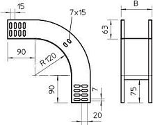 Вертикальный угол 90 град. внешний 60x200 | код 7007063 | OBO Bettermann