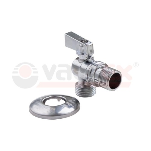 Кран шаровой угловой для подключения с/т приборов 1/2дюймх3/4дюйм (168/14) К | код VF.392.N.05 | VALFEX