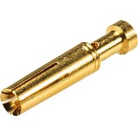 Розеточный обжимной контакт REVOS, диаметр контакта 2,5 мм, сечение обслуживаемых проводников 0,5 мм кв., тип покрытия контактов: золото | код 02.123.7001.0 | Wieland
