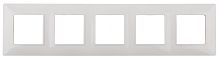 Рамка на 5 постов, Эра Elegance, белый, 14-5005-01 | код Б0034405 | ЭРА