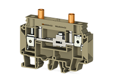 375 802, Клеммник измерительный с 2-мя тест. разъемами, 10мм.кв., (бежевый), WGO2N | код 0.0.0.3.75802 | KLEMSAN