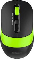 Мышь A4Tech Fstyler FG10CS Air черный/зеленый оптическая (2000dpi) silent беспроводная USB для ноутбука (4but) | код 1968093 | A4TECH