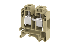 Клемма проходная винтовая 16 мм2, на 2 подключения, хаки KUT16(K) | код 1106010006 | Elmex