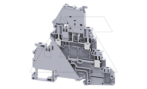 Клемма двухъярусная с держателем предохранителя CYDLF4 /6x94,5mm, винтовая, 4 присоед., 4(max 6)mm2, 10/32A, 500V, серая | код CYDLF4 | Connectwell Клемма двухъярусная с держателем предохранителя CYDLF4 /6x94,5mm, винтовая, 4 присоед., 4(max 6)mm2, 10/32A, 500V, серая | код CYDLF4 | Connectwell