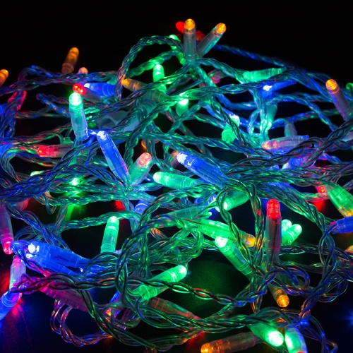 Гирлянда Нить 10м, постоянное свечение, прозрачный ПВХ, 24В, цвет Мультиколор | код 305-159 | NEON-NIGHT Гирлянда Нить 10м, постоянное свечение, прозрачный ПВХ, 24В, цвет Мультиколор | код 305-159 | NEON-NIGHT
