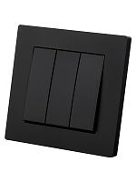Выключатель 3-х кл. 10А черный Сенеж TDM | код SQ1816-0303 | TDM