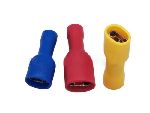 Разъем плоский полностью изолированный Рппи-М 2-187 синий (мама) HLT | код 084-13-063 | HLT