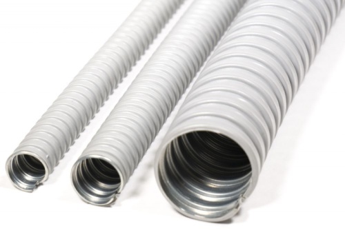Металлорукав в ПВХ изоляции МРПИ НГ 25 (50 м/уп.) серый ГОФРОМАТИК (ЗЭТАРУС) | код zeta41913 | ГОФРОМАТИК