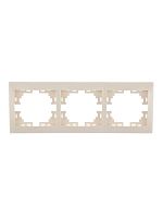 Рамка 3-м Мира горизонт. крем. LEZARD 701-0300-148