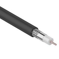 Кабель коаксиальный RG-6U RUICHI, CCS/Al/Al, 64%, 75 Ом, бухта 100 м, чёрный, OUTDOOR, для наружных работ | код 113041 | Ruichi