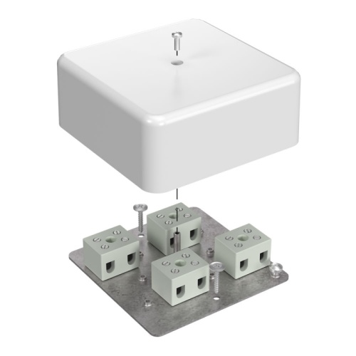 Коробка огнестойкая для кабель-канала 40-0470-FR10.0-8 Е15-Е120 103х103х45 RAL9003 (22 шт/кор) Промрукав | код 40-0470-FR10.0-8 | ПРОМРУКАВ