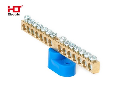 Шина N ноль на одном угловом изол ШНИ-6х9-14-У1-синий HLT | код 081-01-105 | HLT