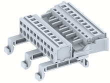 Разъем на 12 полюсов штепсельного типа, монтаж на DIN-рейку TS 35, шаг 5,08 мм DPSC5.08WF-12W(G) | код 2302031200 | Elmex