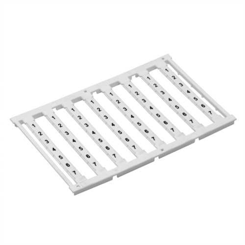 Маркировка для клемм, ширина 6 мм, узкая, для клемм Push-in, белая, от 31 до 40, горизонтальная ориентация, 1 шт. = карта из 80 марк | код NUPUTUK-6F-31-40H | DKC