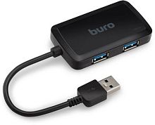 Разветвитель USB 3.0 Buro BU-HUB4-U3.0-S 4порт. черный | код 389736 | BURO