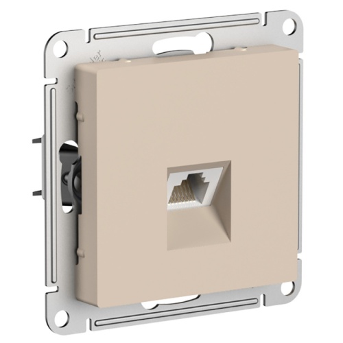 ATLASDESIGN РОЗЕТКА компьютерная RJ45, кат. 6A, механизм, ПЕСОЧНЫЙ | код ATN001286 | SCHNEIDER ELECTRIC