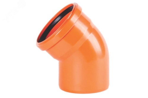 Отвод наружной канализации 200 мм. 45 градусов | код 2481160 | Хемкор