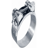 Хомут ленточный с болтом 26-28 W1 оцинкованная сталь 2.1 26-28/18 ГОСТ 28191-89 | код SIL26-28RB41 | Мир хомутов