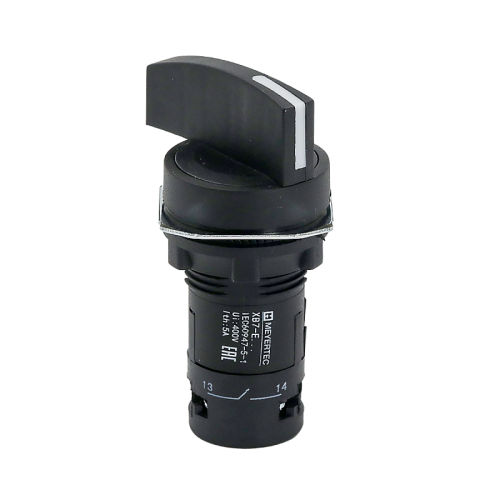 Переключатель на 2 положения, с возвратом, длинная ручка, 1NO+1NC, IP54, пластик MTB7-EJ45 | код 132709 | MEYERTEC