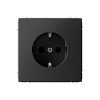 Розетка ArtGallery 16А с заземл. защ. шторки механизм базальт | код GAL001445 | Systeme Electric