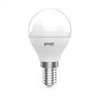 Лампа светодиодная LED 5.5 Вт 525 лм 3000К AC180-240В E14 шар P45 теплая (промоупаковка 3 лампы) Basic | код 10531152T | GAUSS