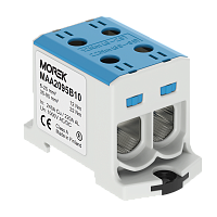Клемма Morek OTL95-2 синяя, 2xAl/Cu 6_95mm?, 245(CU)/220(AL)A на клемму, 1000V, винтовые зажимы | код MAA2095B10 | MOREK