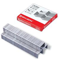 Скобы для степлера №23/10, 1000 штук, BRAUBERG, до 50 листов, 221163 | код 221163 | BRAUBERG