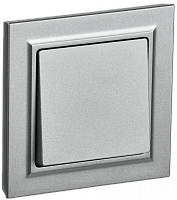 BRITE Выключ. 1-кл. 10А в сб. ВСР10-1-0-БрА алюм. IEK | код BR-V10-0-10-K47-F | IEK