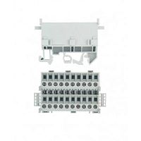 Клемма 10 полюсов, тип фиксации провода: винтовой, номинальное сечение: 2,5 мм кв., 20A, 400V, ширина: 39 мм, цвет: серый, тип монтажа: DIN 35 | код 57.603.0055.0 | Wieland