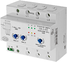 Устройство защиты многофункциональное УЗМ-3-63К AC230В/AC400В УХЛ2 | код 4640016939244 | Меандр