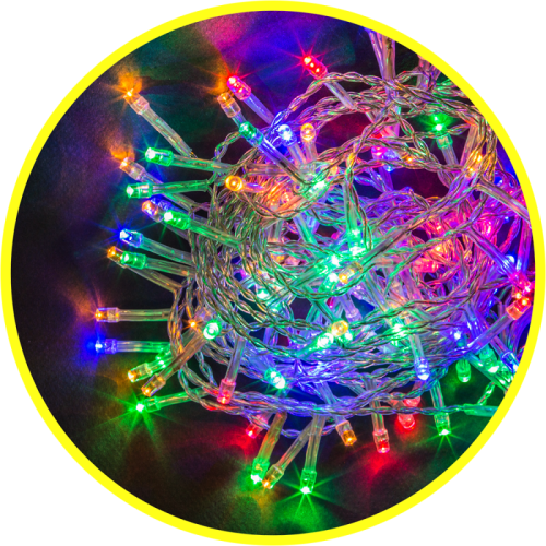 Гирлянда новогодняя светодиодная NGF-D020-01 нить RGBY 100 11.5м IP20 TR (93640) | код. 28139 | Navigator Group
